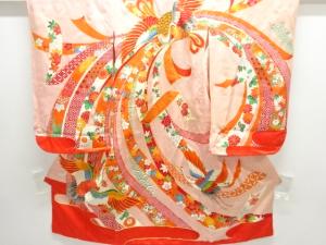 アンティーク　束ね熨斗に鶴模様刺繍着物